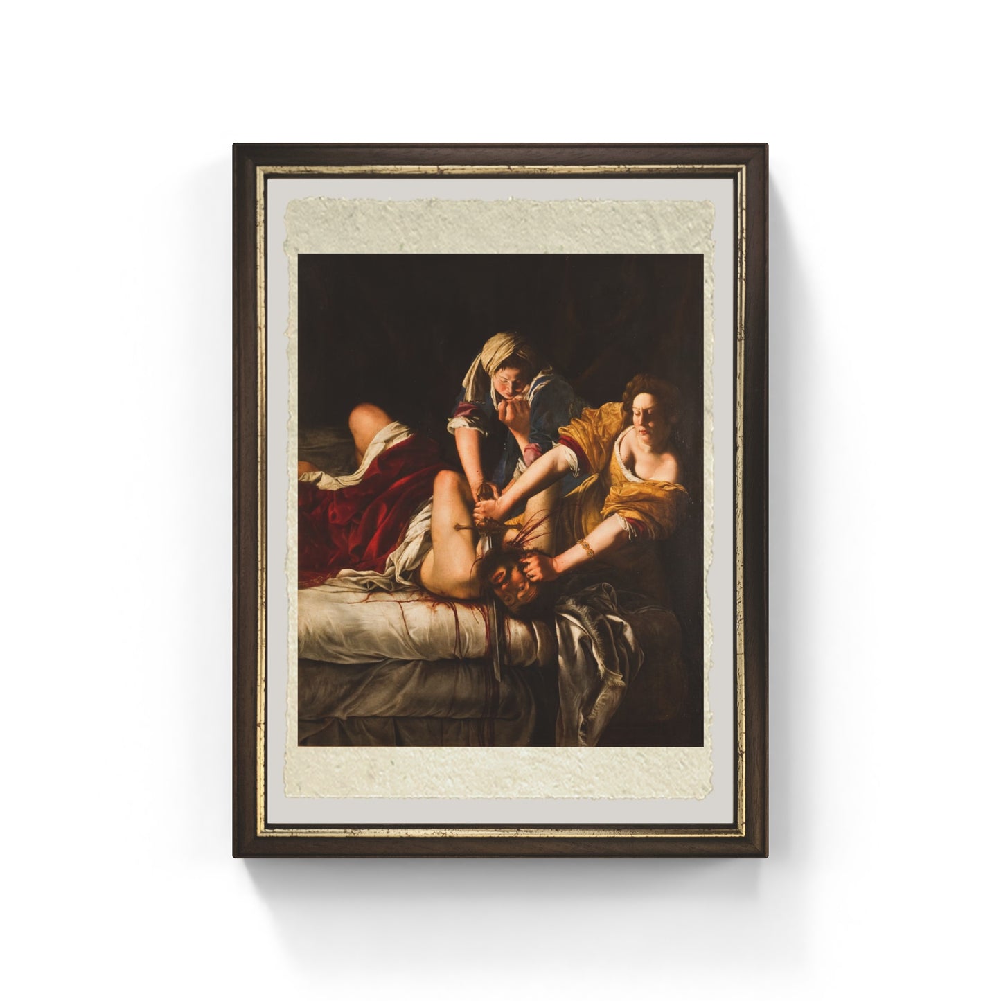 Judith beheading Holofernes, Artemisia Gentileschi on refined Amalfi paper