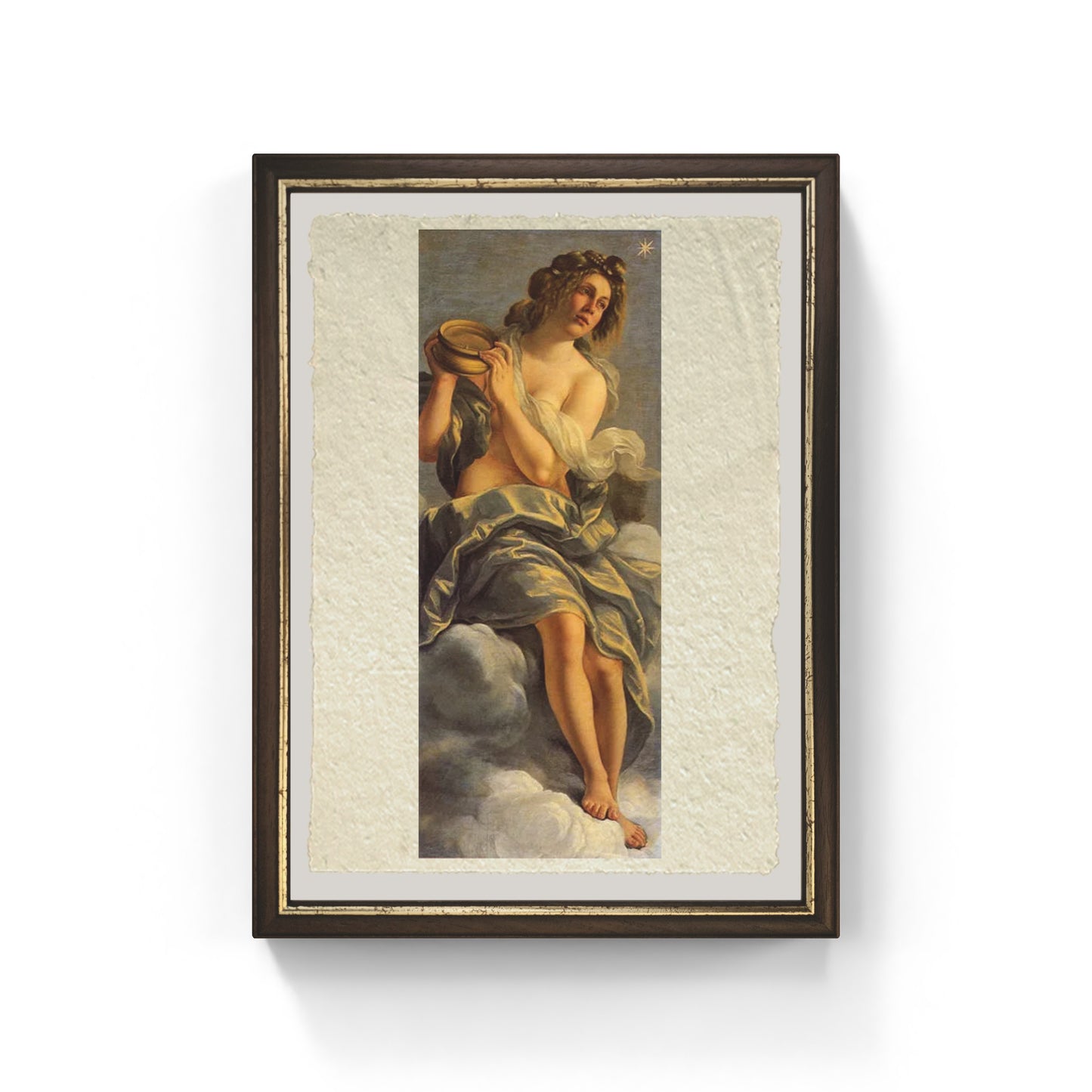 Allegoria dell'inclinazione di Artemisia Gentileschi su pregiata carta Amalfi