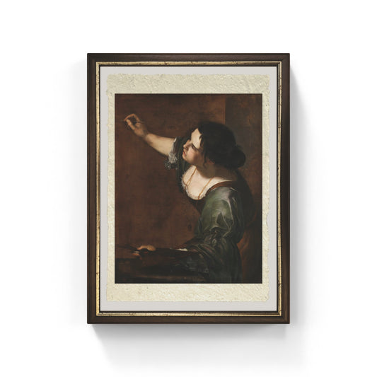 Autoritratto come allegoria della pittura di Artemisia Gentileschi su pregiata carta Amalfi