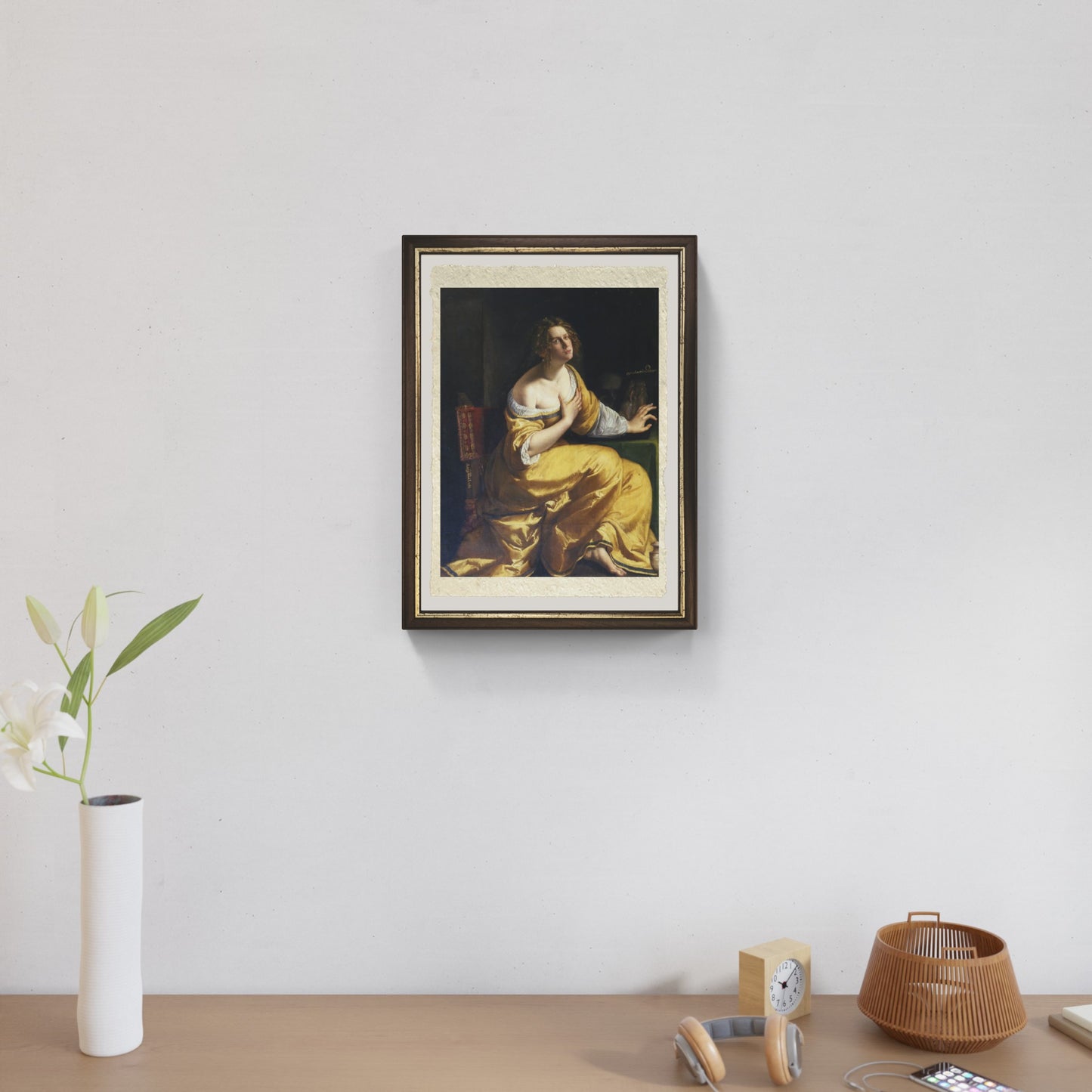 Conversione della Maddalena di Artemisia Gentileschi su pregiata carta Amalfi