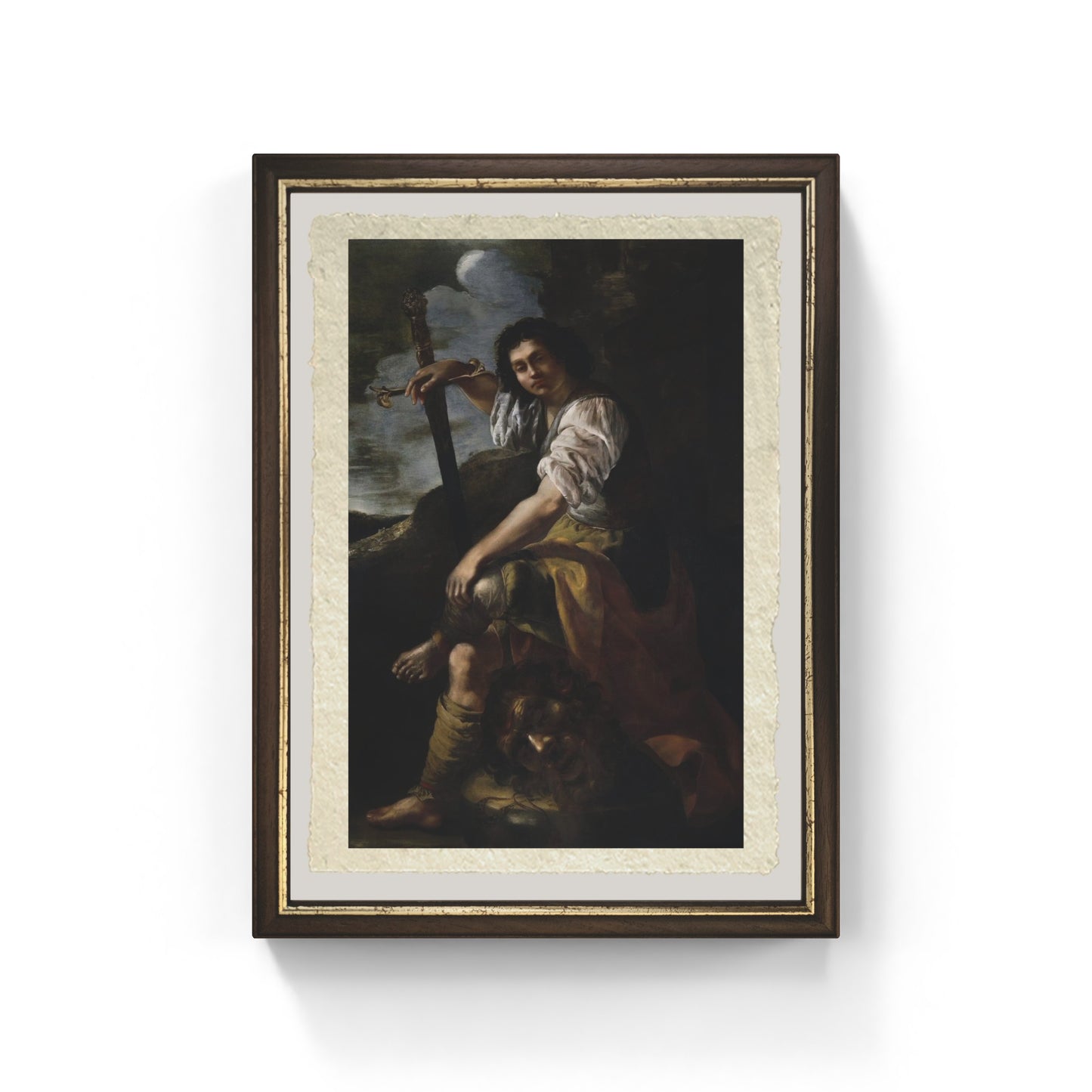 Davide e Golia di Artemisia Gentileschi su pregiata carta Amalfi