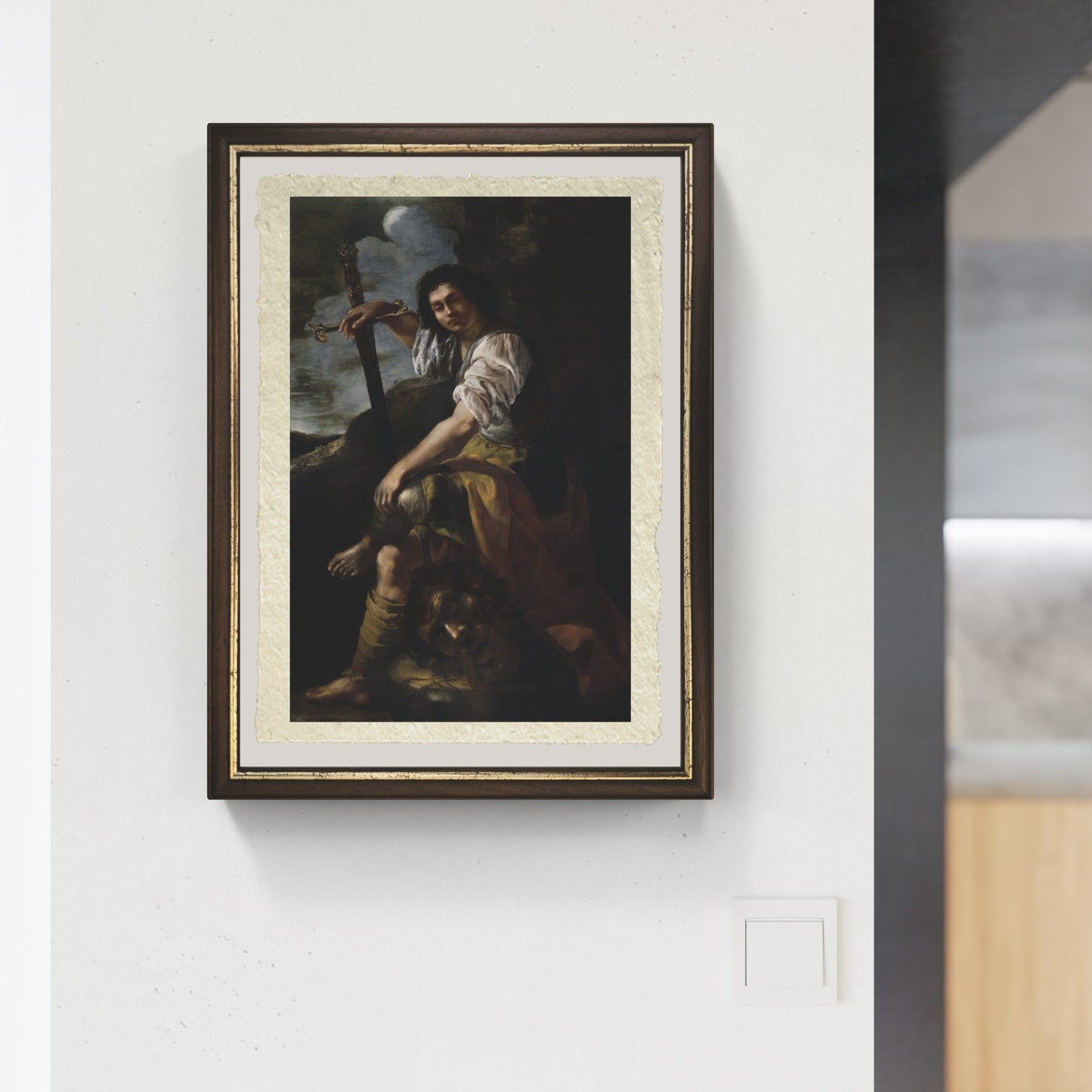 Davide e Golia di Artemisia Gentileschi su pregiata carta Amalfi