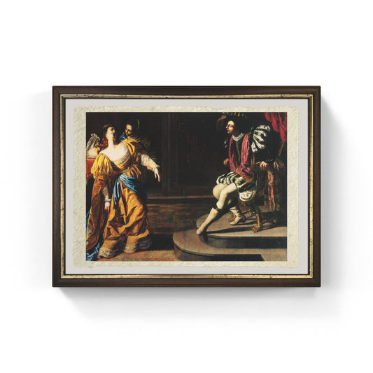 Ester e Assuero di Artemisia Gentileschi su pregiata carta Amalfi