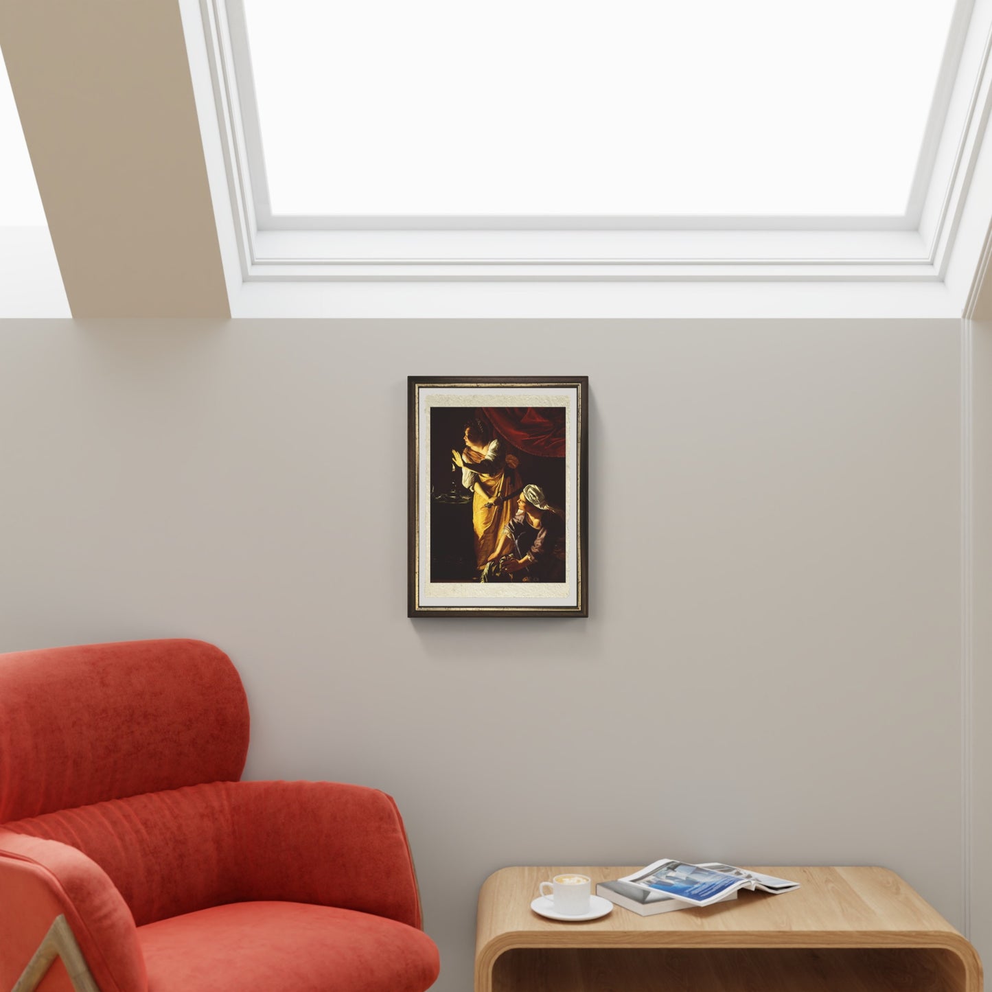 Giuditta con la sua ancella di Artemisia Gentileschi su pregiata carta Amalfi