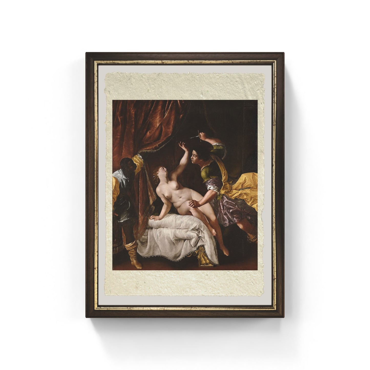 Ratto di Lucrezia di Artemisia Gentileschi su pregiata carta Amalfi