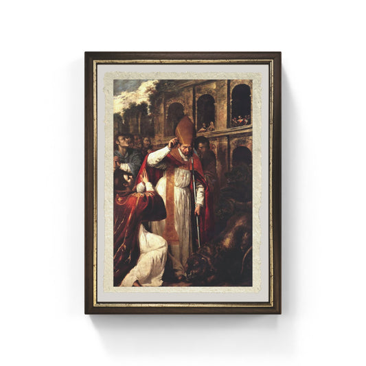 San Gennaro nell'anfiteatro di Pozzuoli di Artemisia Gentileschi su pregiata carta Amalfi