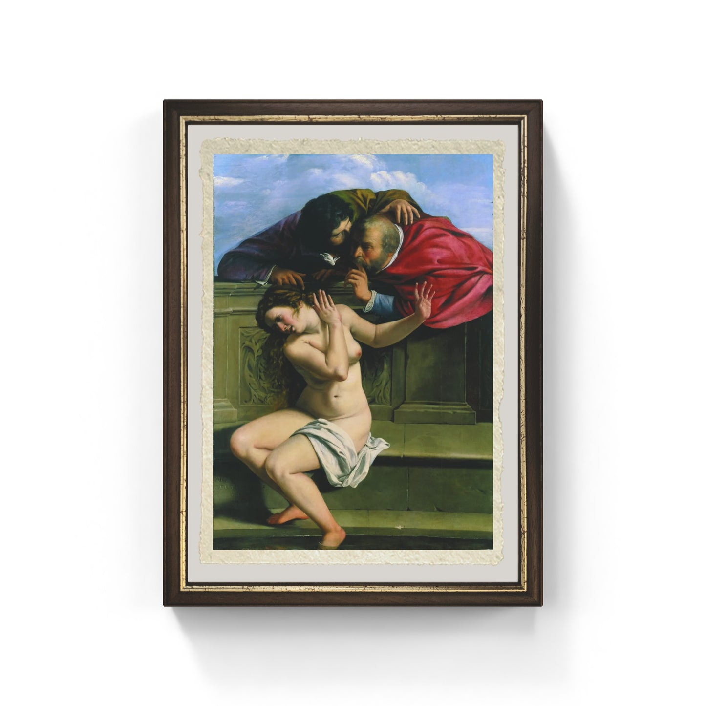 Susanna e i vecchioni di Artemisia Gentileschi su pregiata carta Amalfi