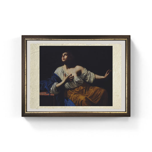 Maria Maddalena penitente di Artemisia Gentileschi su pregiata carta Amalfi