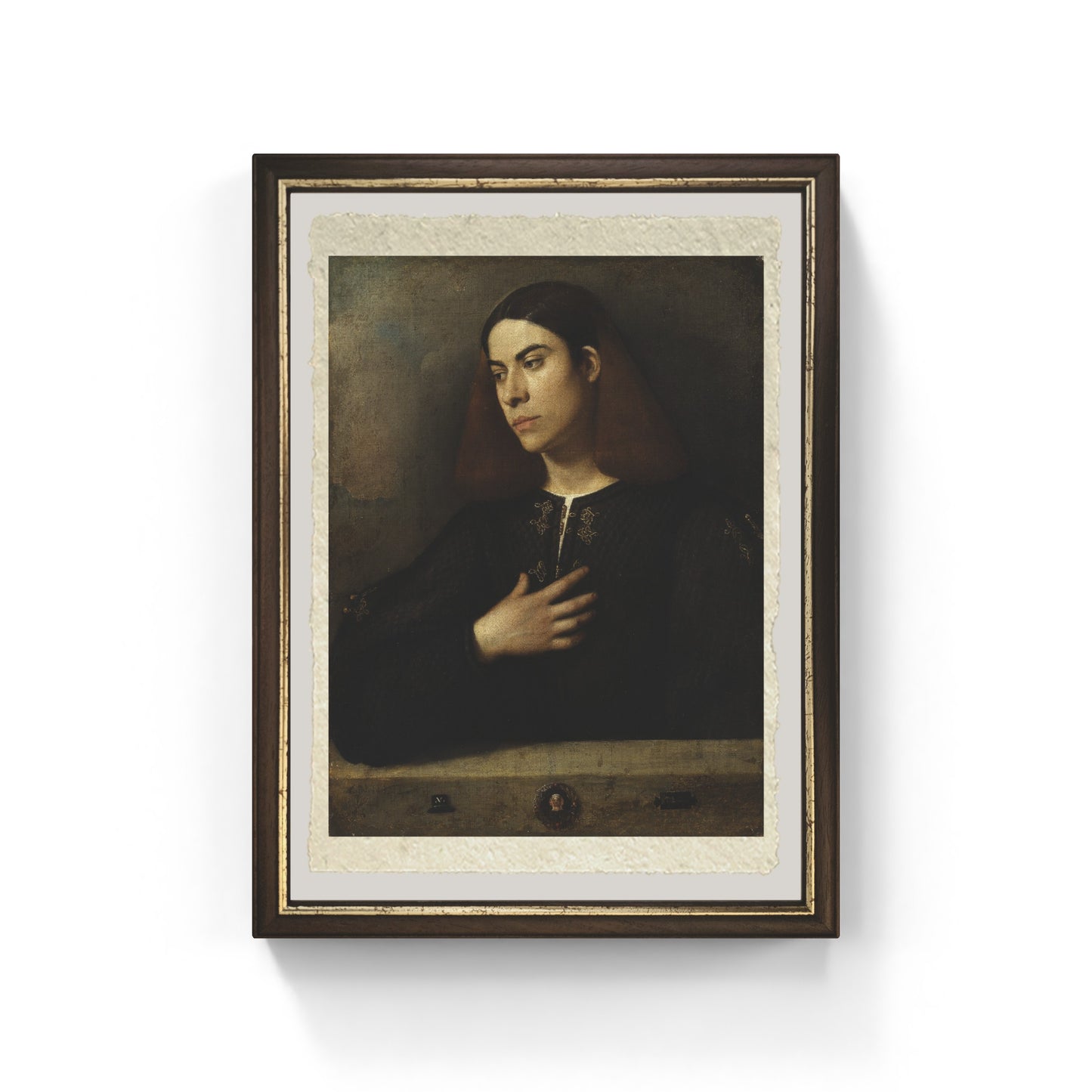 Il Ritratto di una giovane di Giorgione su pregiata carta Amalfi