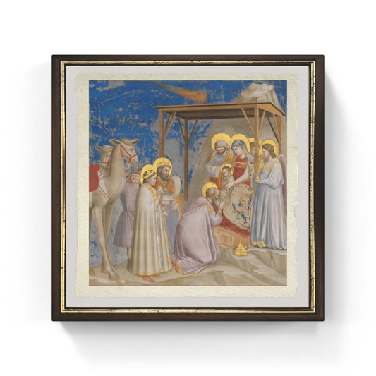 Adorazione dei Magi di Giotto su pregiata carta Amalfi