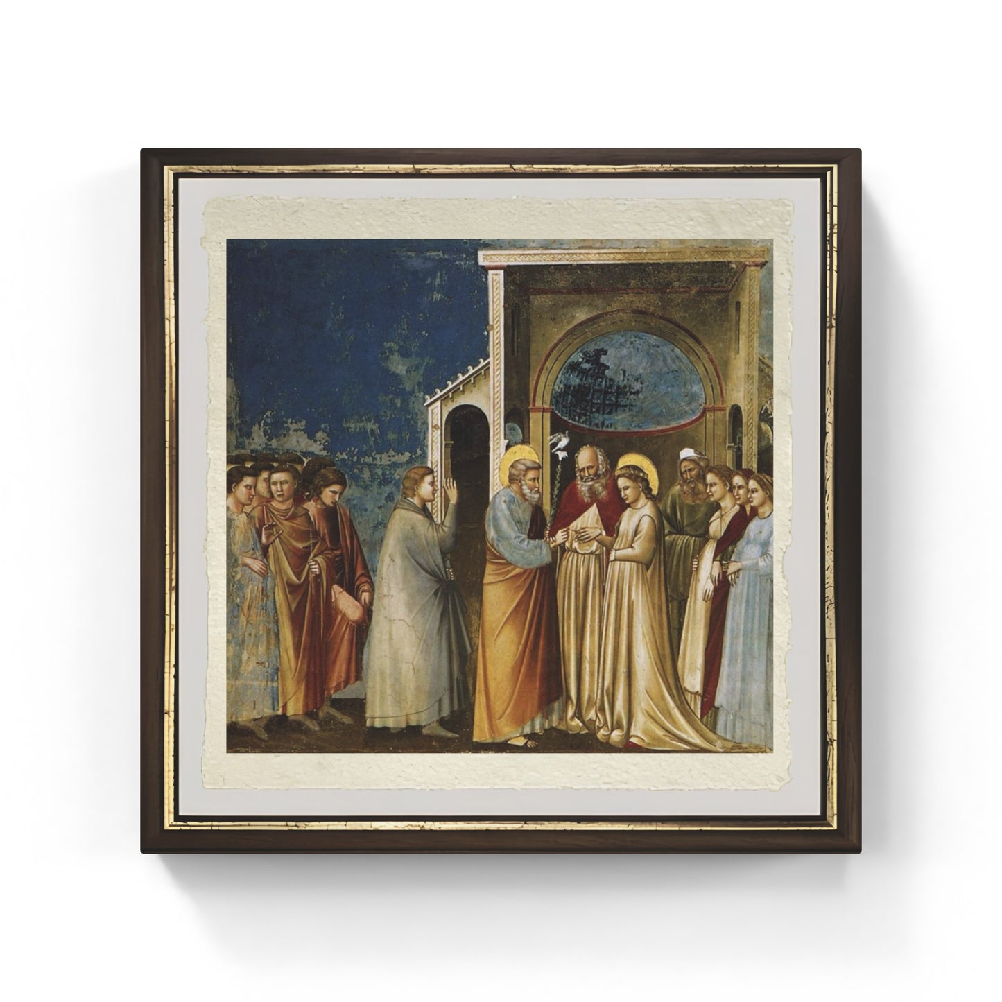 Sposalizio della Vergine di Giotto su pregiata carta Amalfi