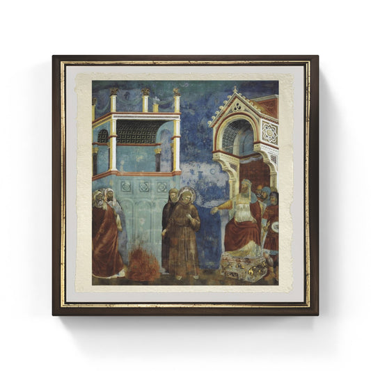 San Francesco davanti al Sultano di Giotto su pregiata carta Amalfi
