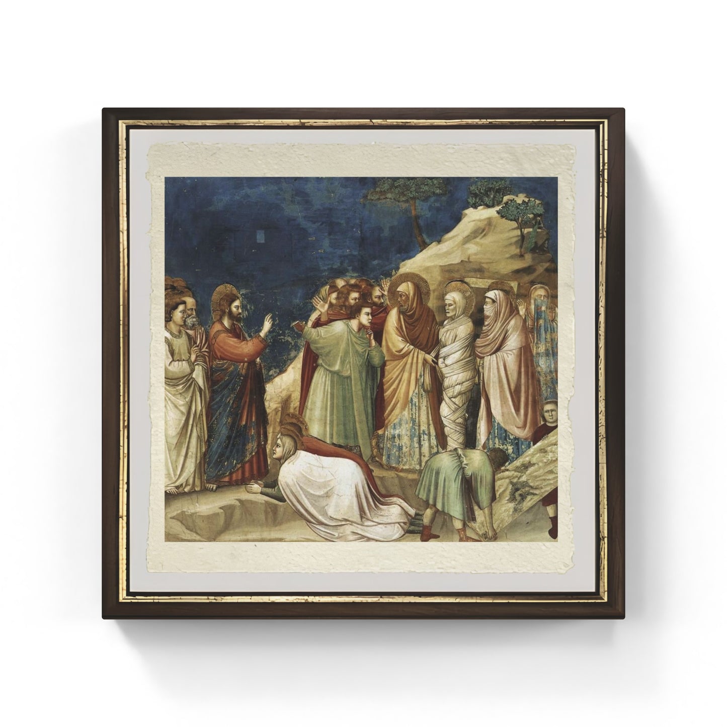 Raising of Lazarus by Giotto on fine Amalfi paper