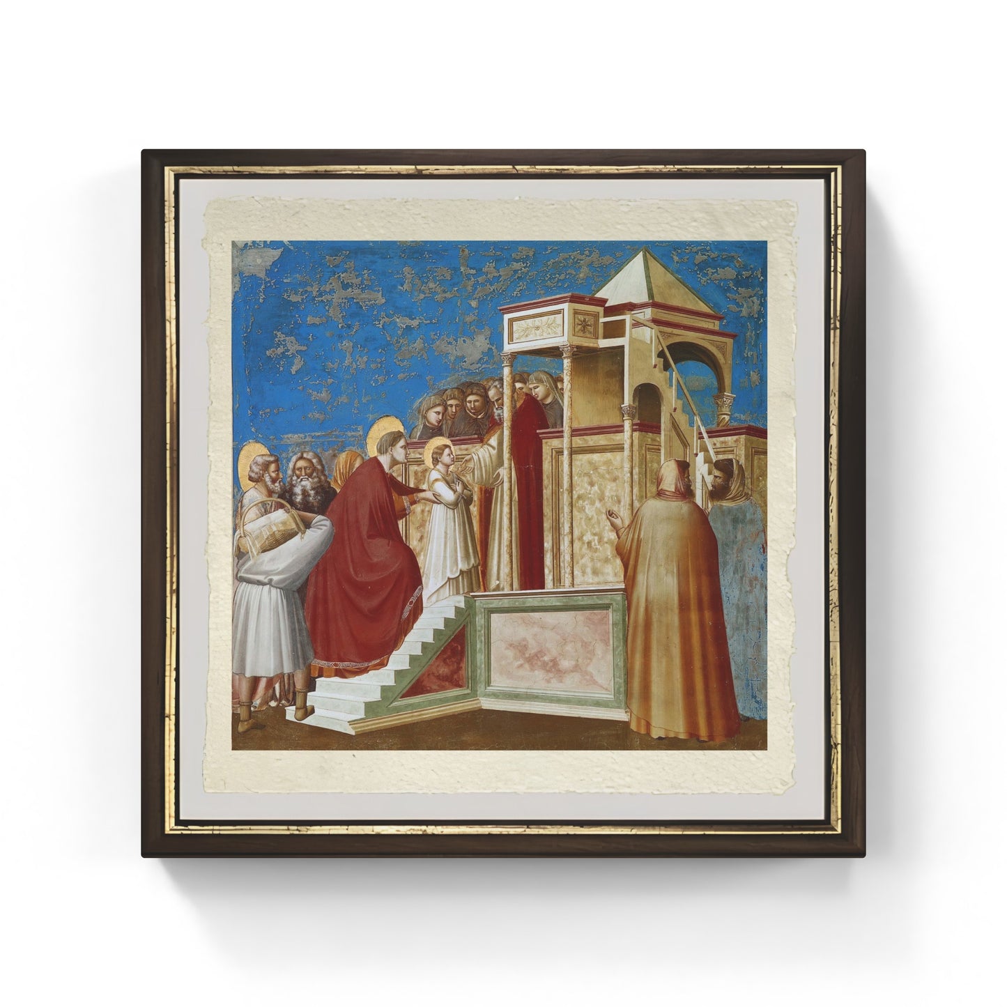 Presentazione della Vergine al Tempio di Giotto su pregiata carta Amalfi