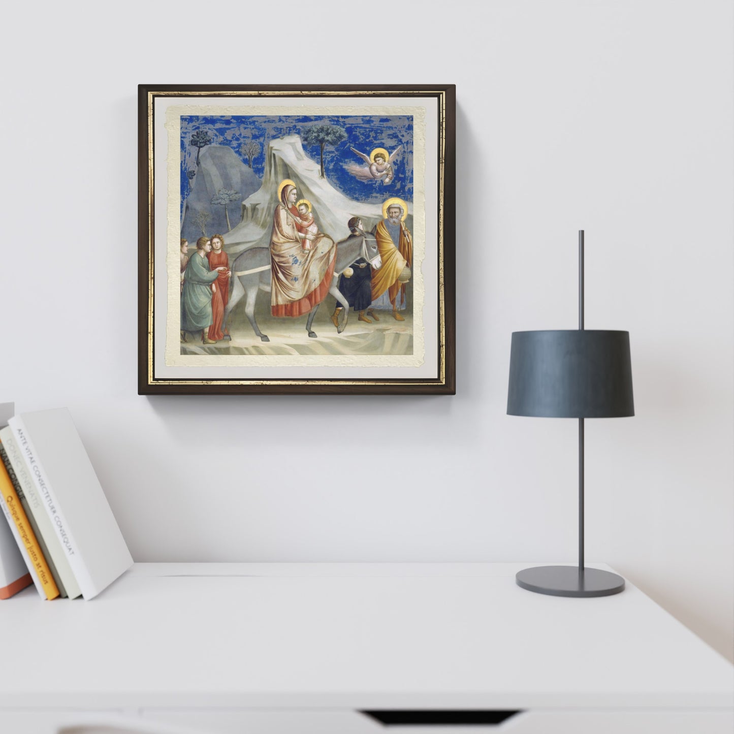 The Flight into Egypt by Giotto on refined Amalfi paper