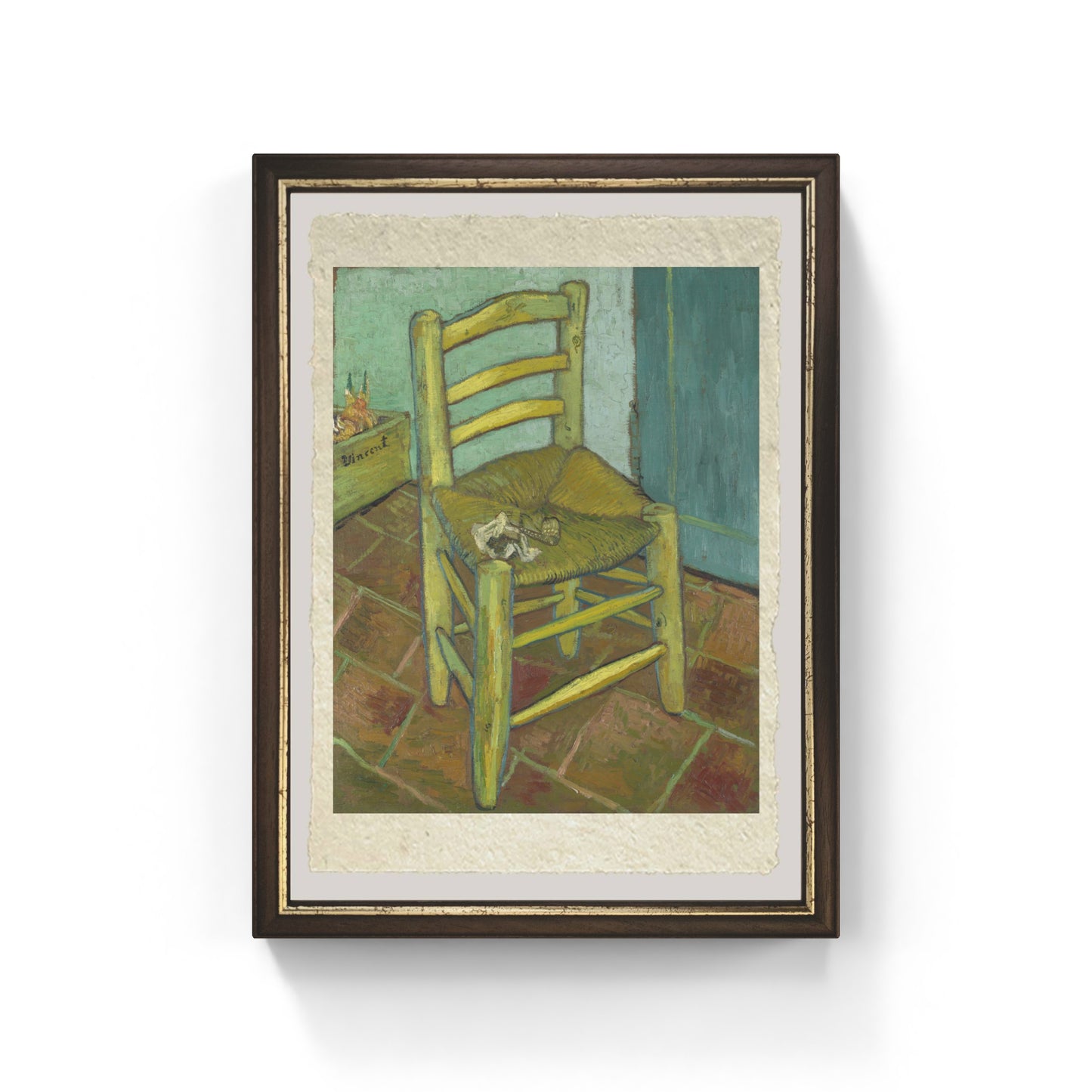 Still life with two sunflowers, Van Gogh. Reproduction