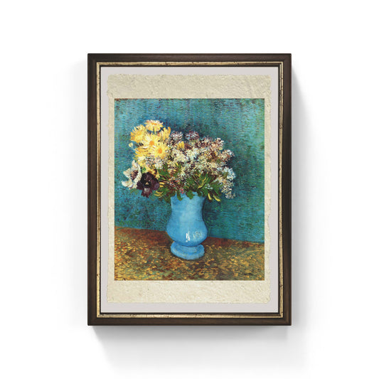 Still life with two sunflowers, Van Gogh. Reproduction