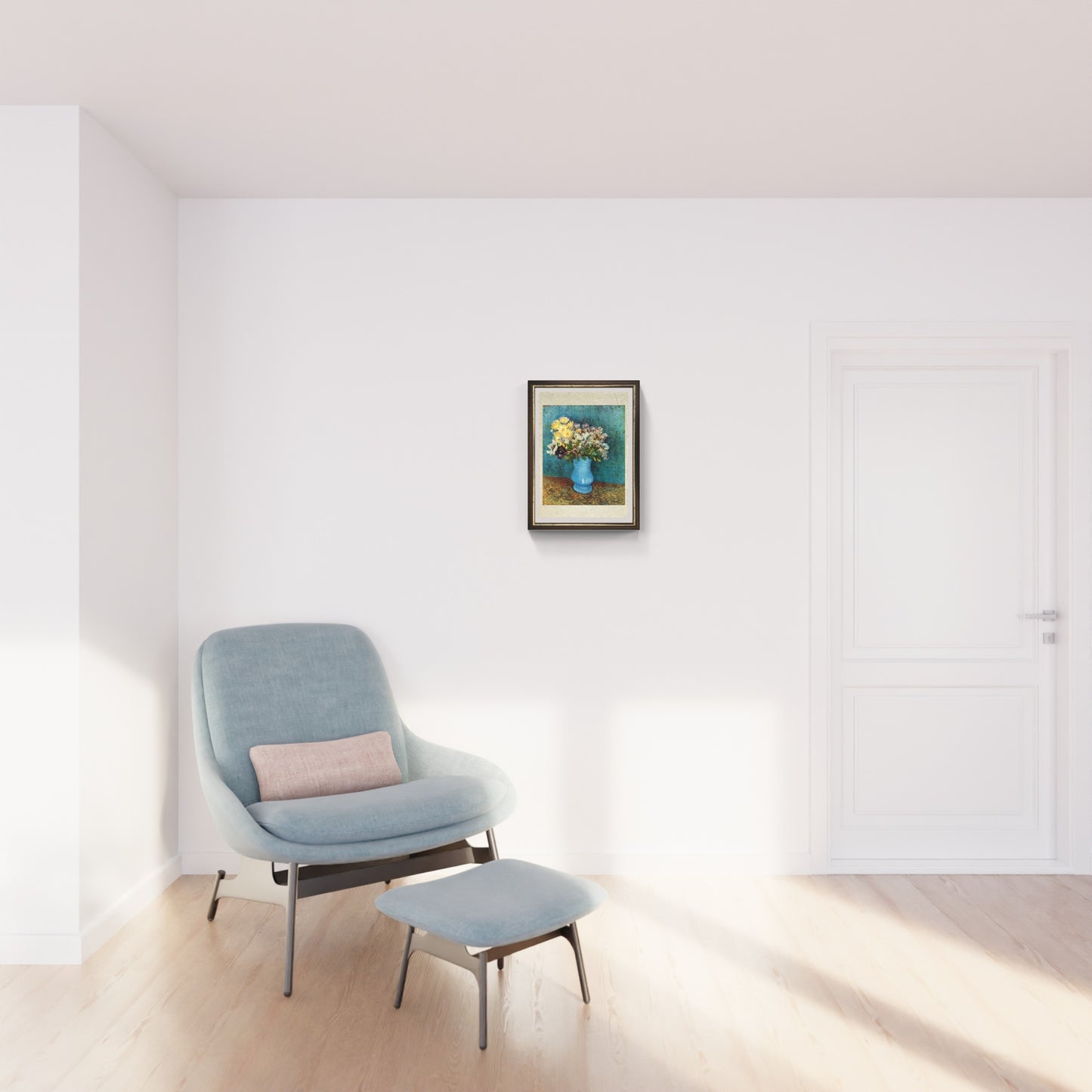 Still life with two sunflowers, Van Gogh. Reproduction