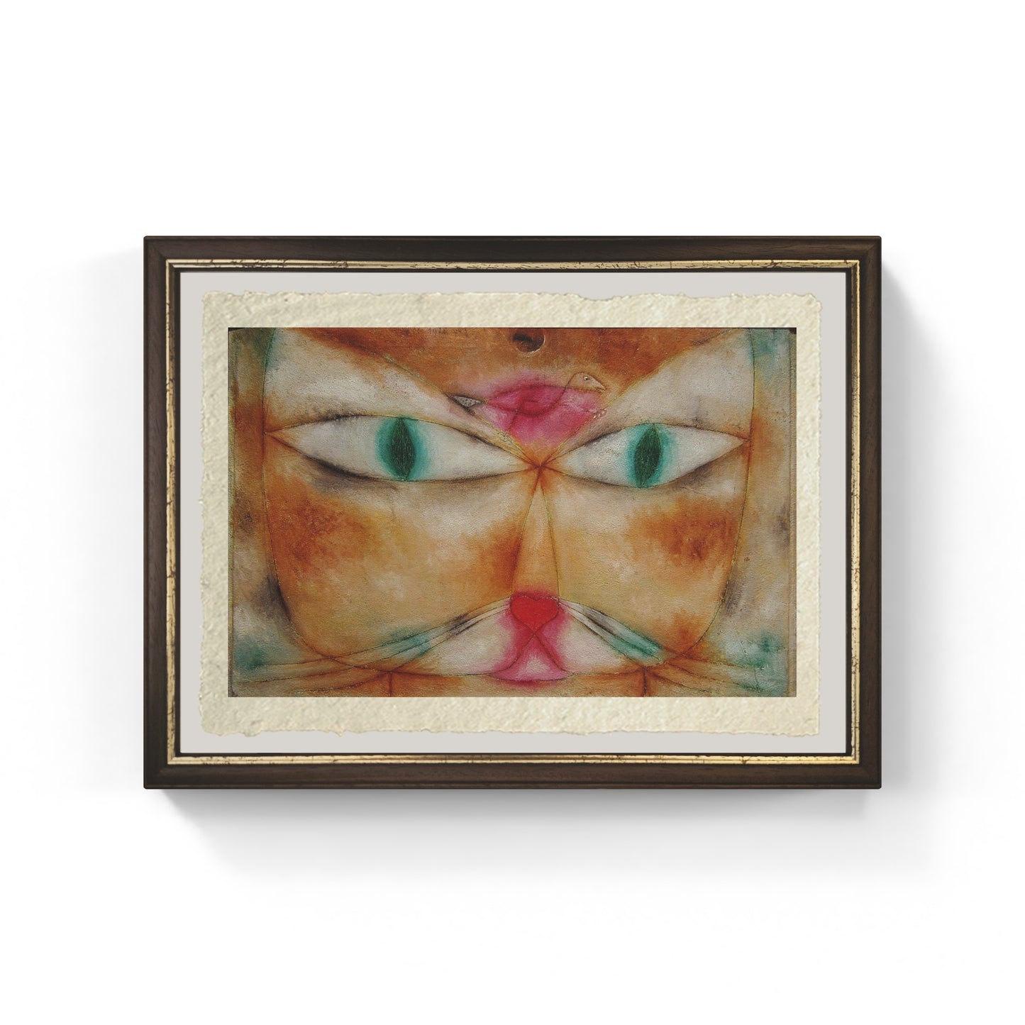 Gatto e Uccello di Paul Klee su pregiata carta Amalfi