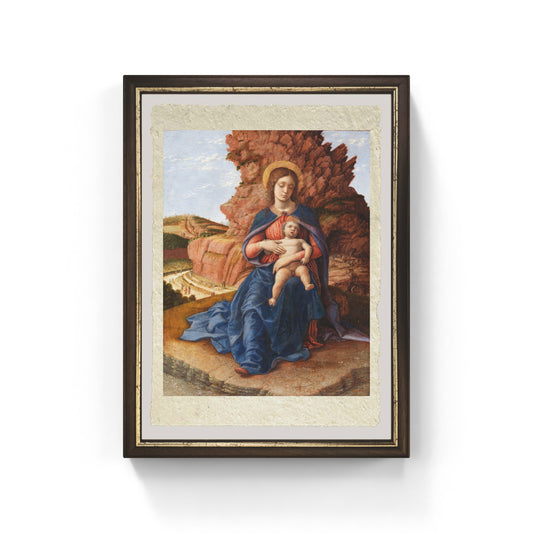 Madonna delle Cave di Andrea Mantegna su pregiata carta Amalfi