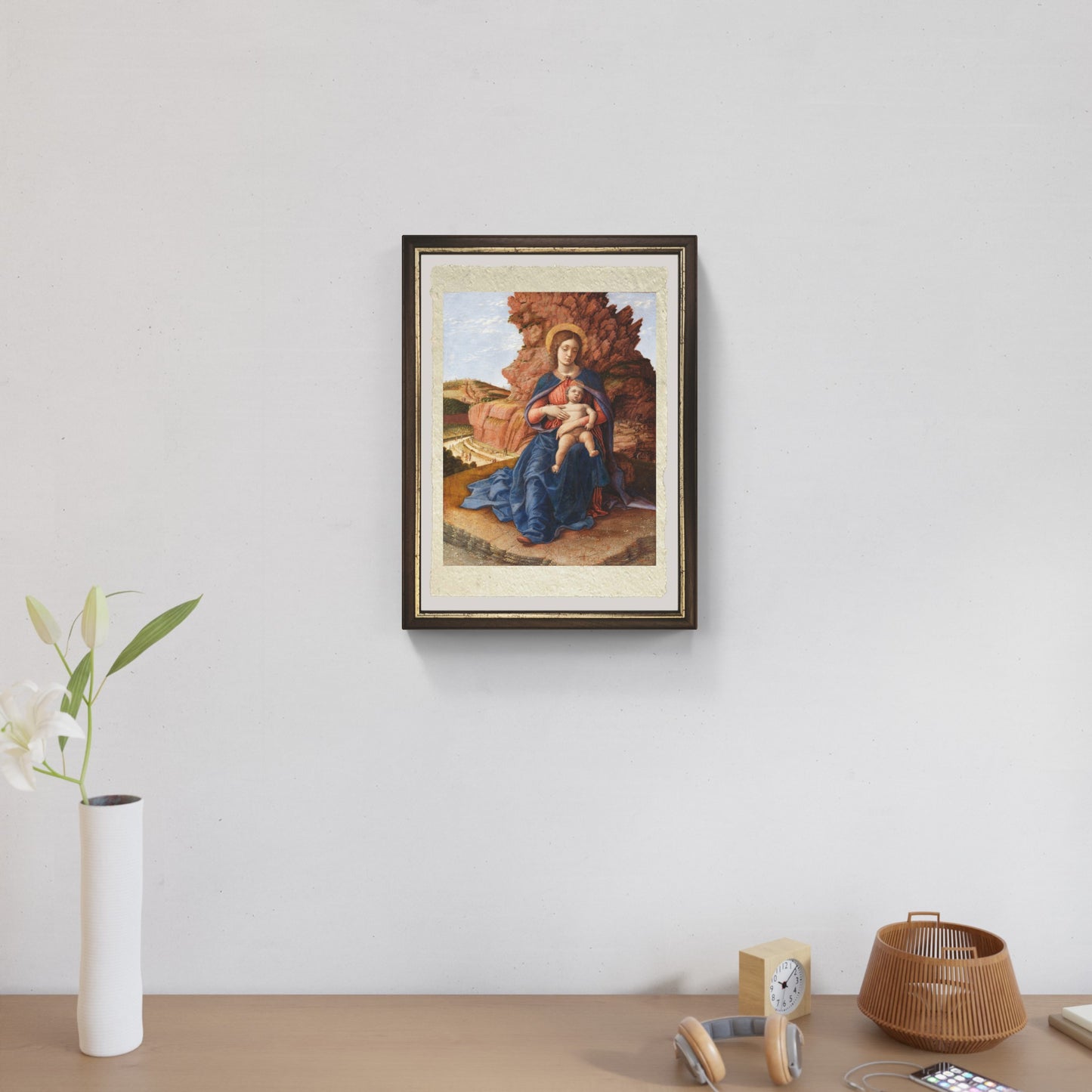 Madonna delle Cave di Andrea Mantegna su pregiata carta Amalfi