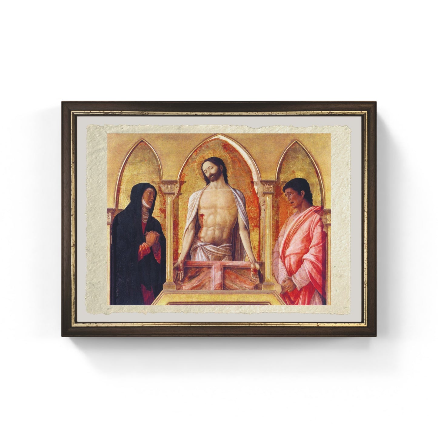 Polittico di san Luca (dettaglio) di Andrea Mantegna su pregiata carta Amalfi