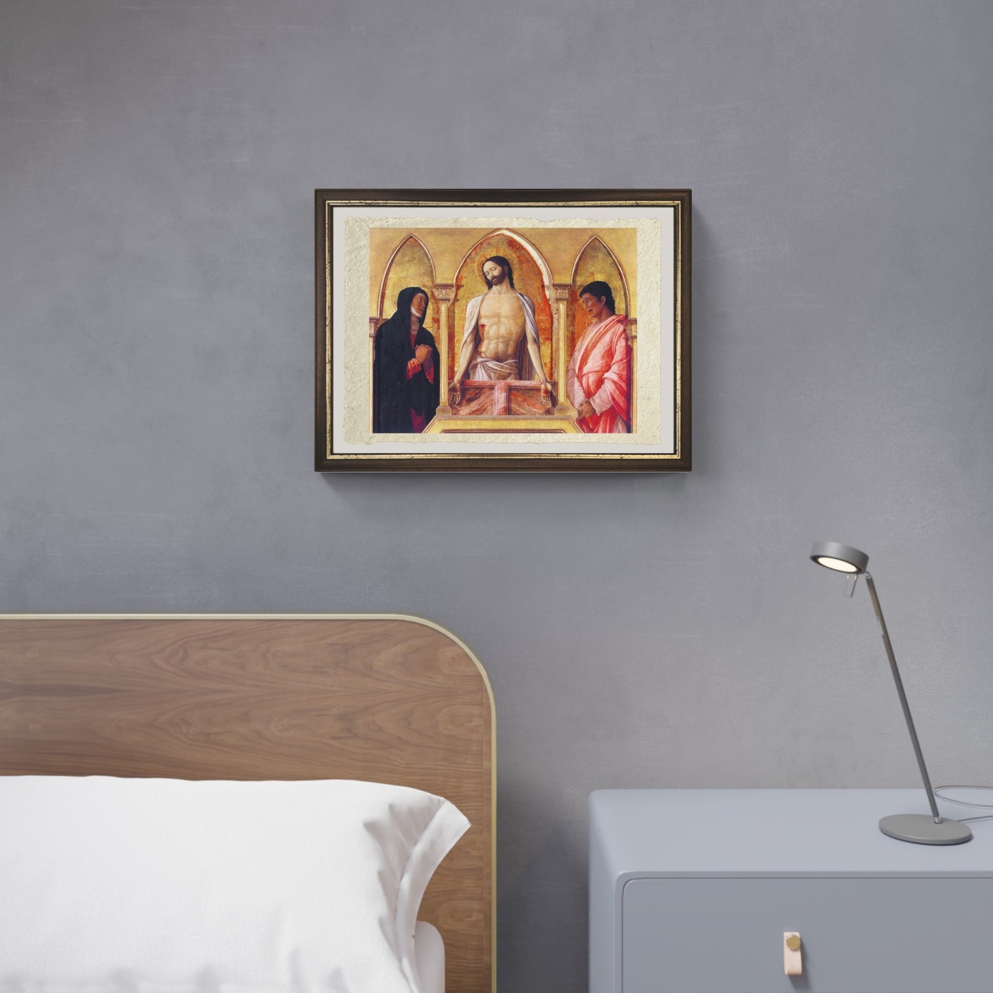 Polittico di san Luca (dettaglio) di Andrea Mantegna su pregiata carta Amalfi