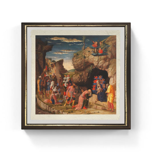 Adorazione dei  Magi di Andrea Mantegna su pregiata carta Amalfi