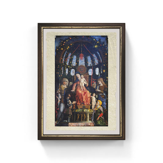 Madonna della vittoria di Andrea Mantegna su pregiata carta Amalfi