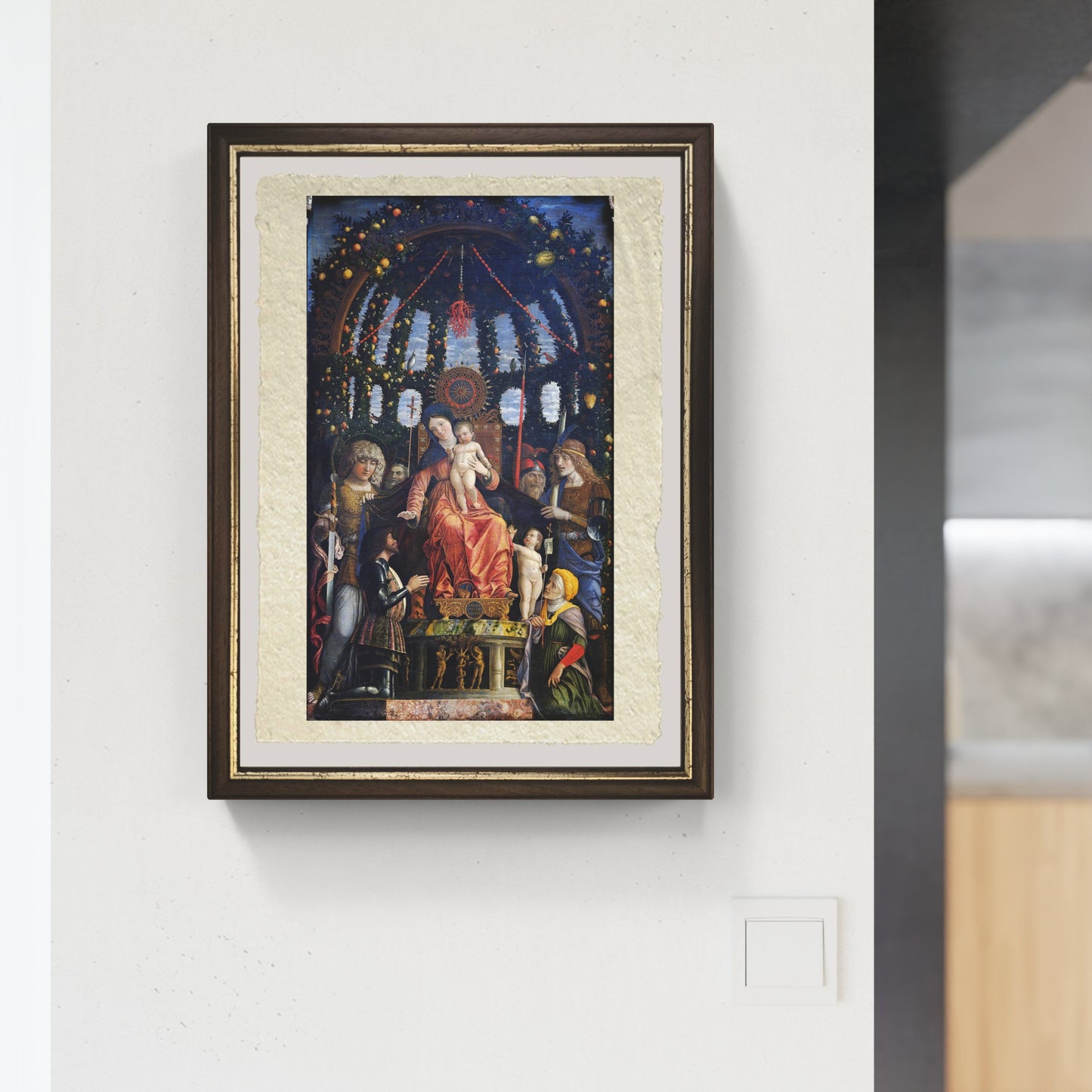 Madonna della vittoria di Andrea Mantegna su pregiata carta Amalfi