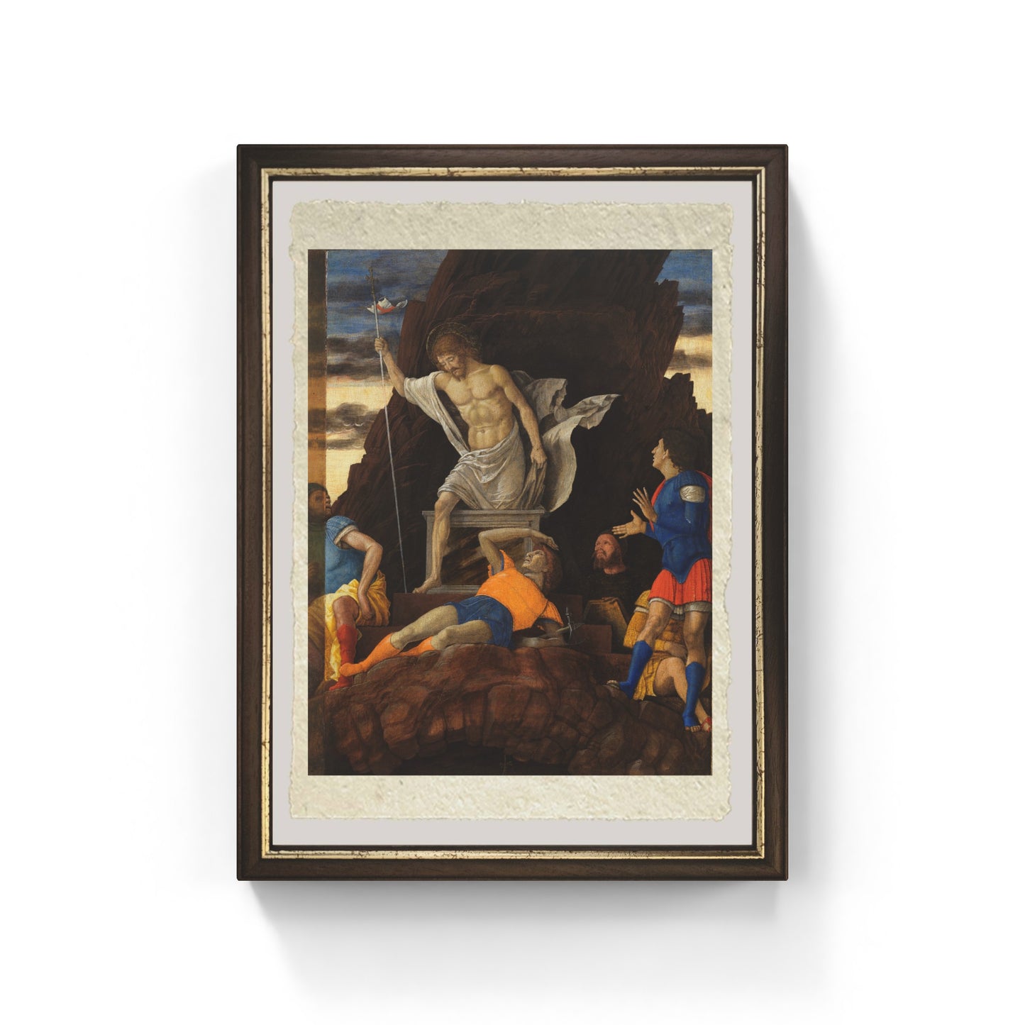 Resurrezione di Cristo di Andrea Mantegna su pregiata carta Amalfi