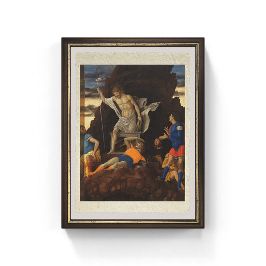 Resurrezione di Cristo di Andrea Mantegna su pregiata carta Amalfi