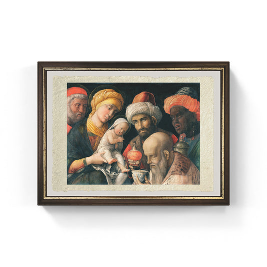 Adorazione dei Magi 1497 di Andrea Mantegna su pregiata carta Amalfi
