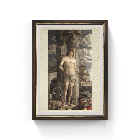 San Sebastiano di Andrea Mantegna su pregiata carta Amalfi