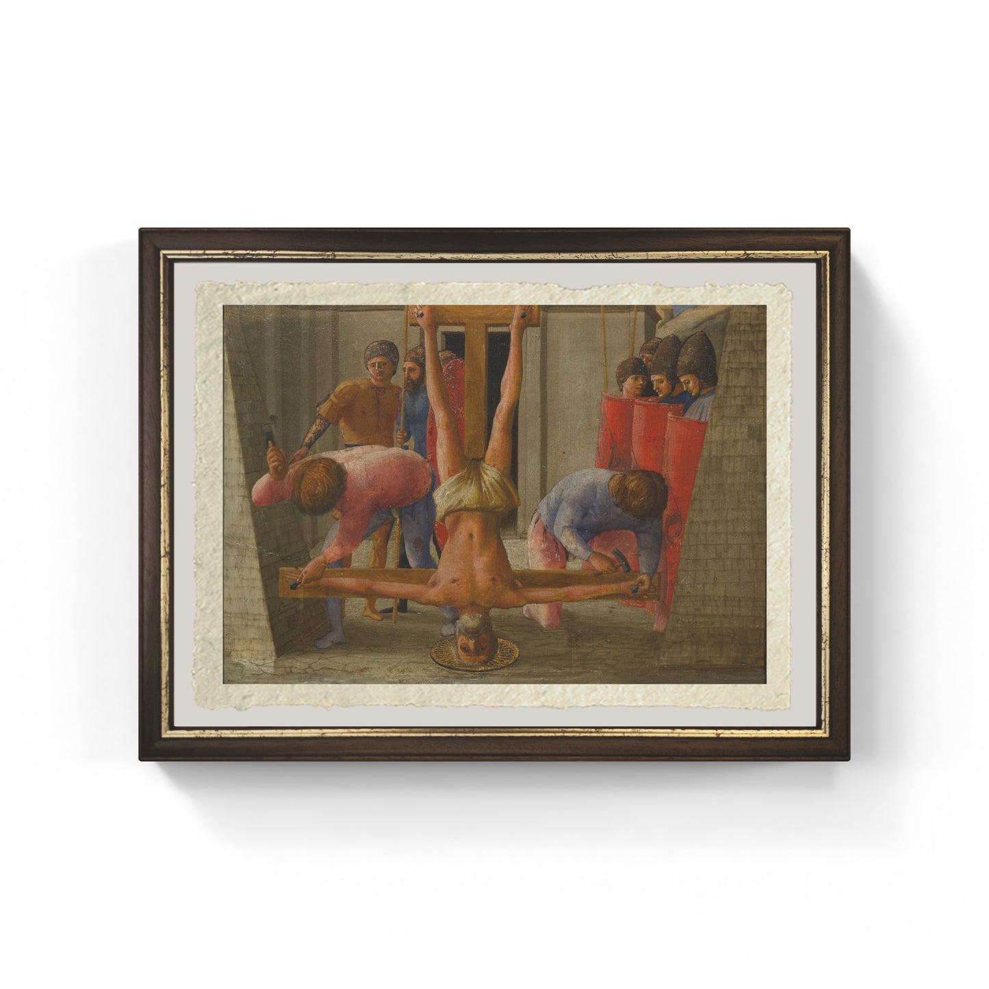 La crocefissione di San Pietro di Masaccio su pregiata carta Amalfi