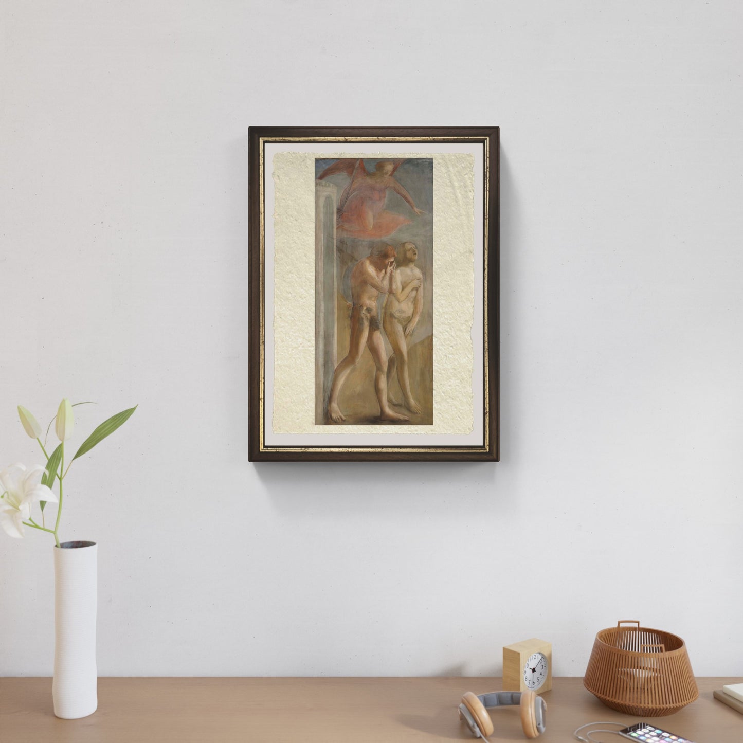 La Cacciata dei progenitori dall'Eden di Masaccio su pregiata carta Amalfi