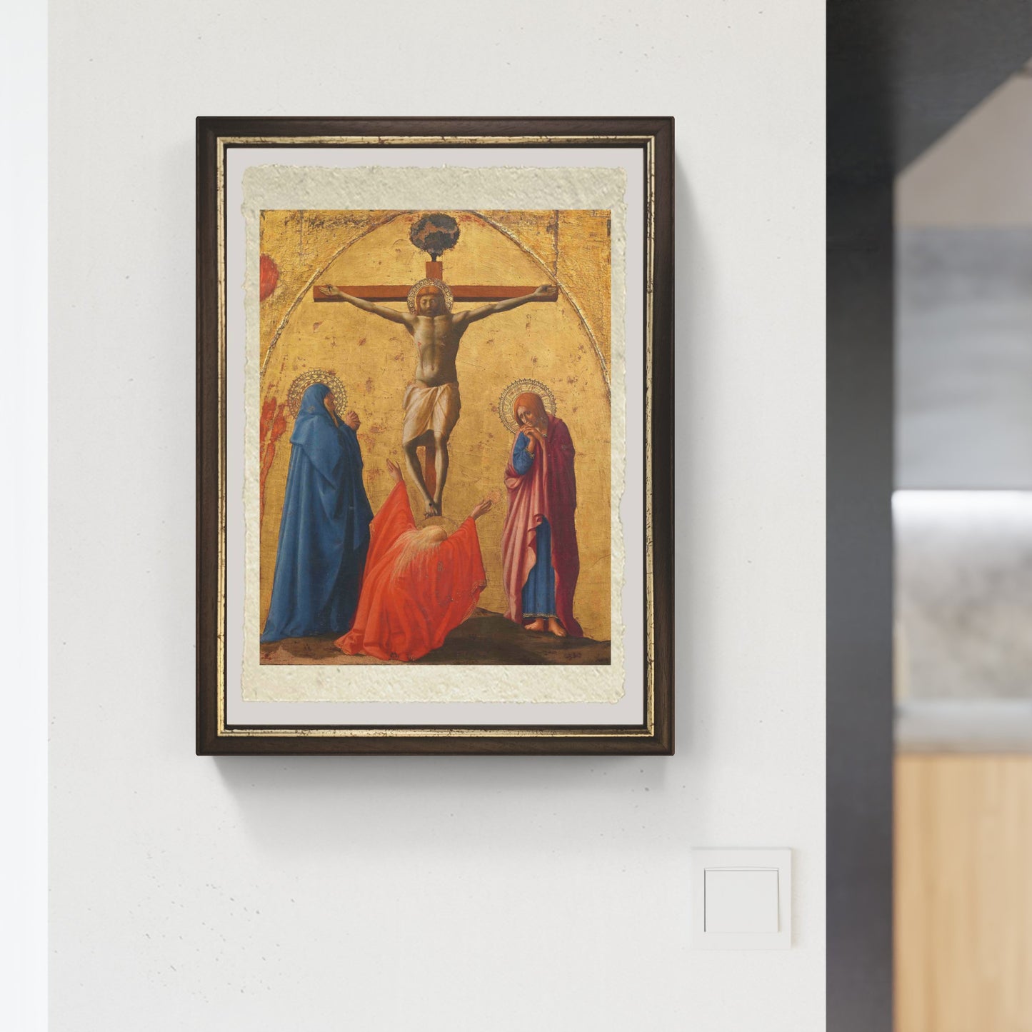 Crocifissione, 1426 di Masaccio su pregiata carta Amalfi