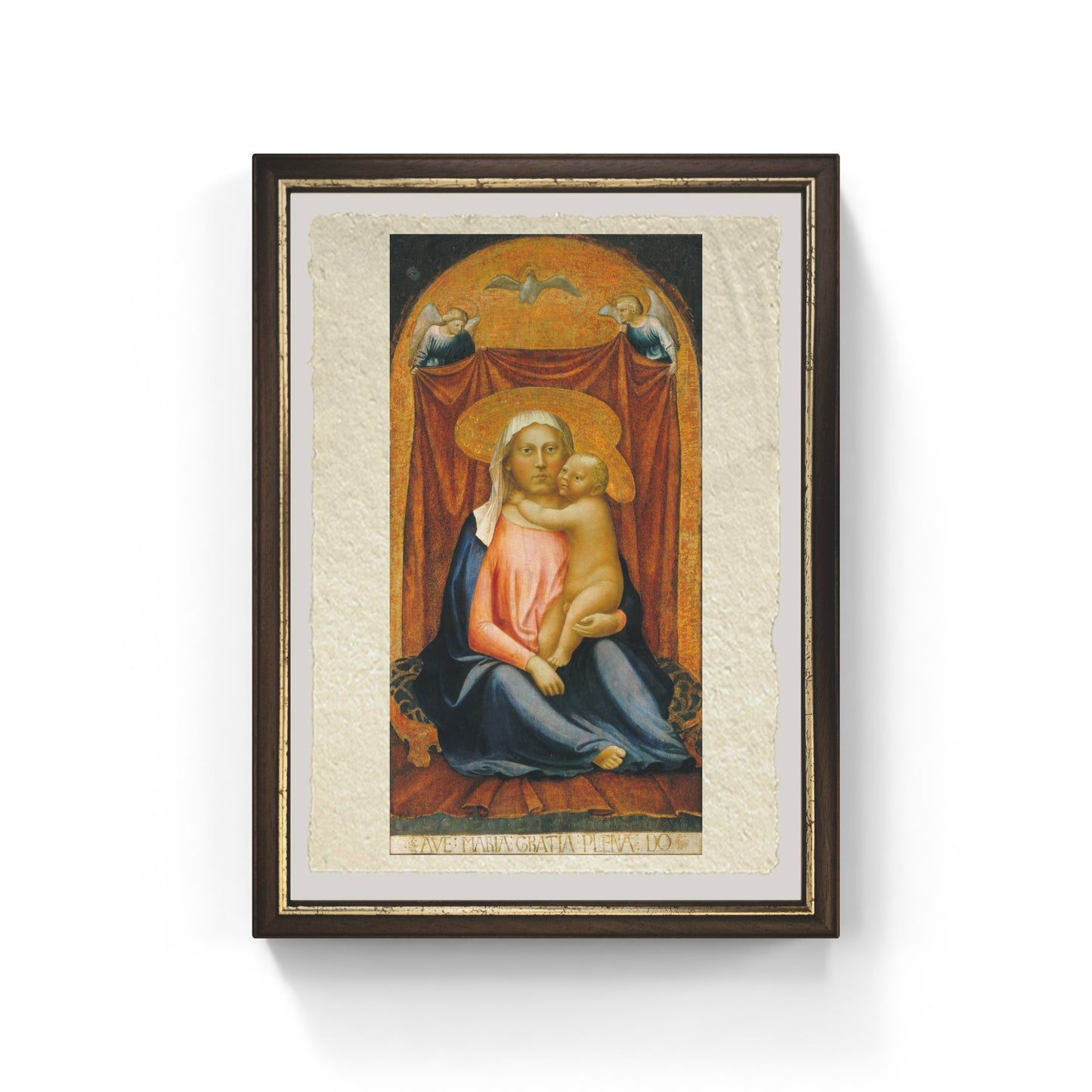 Madonna dell'umiltà di Masaccio su pregiata carta Amalfi