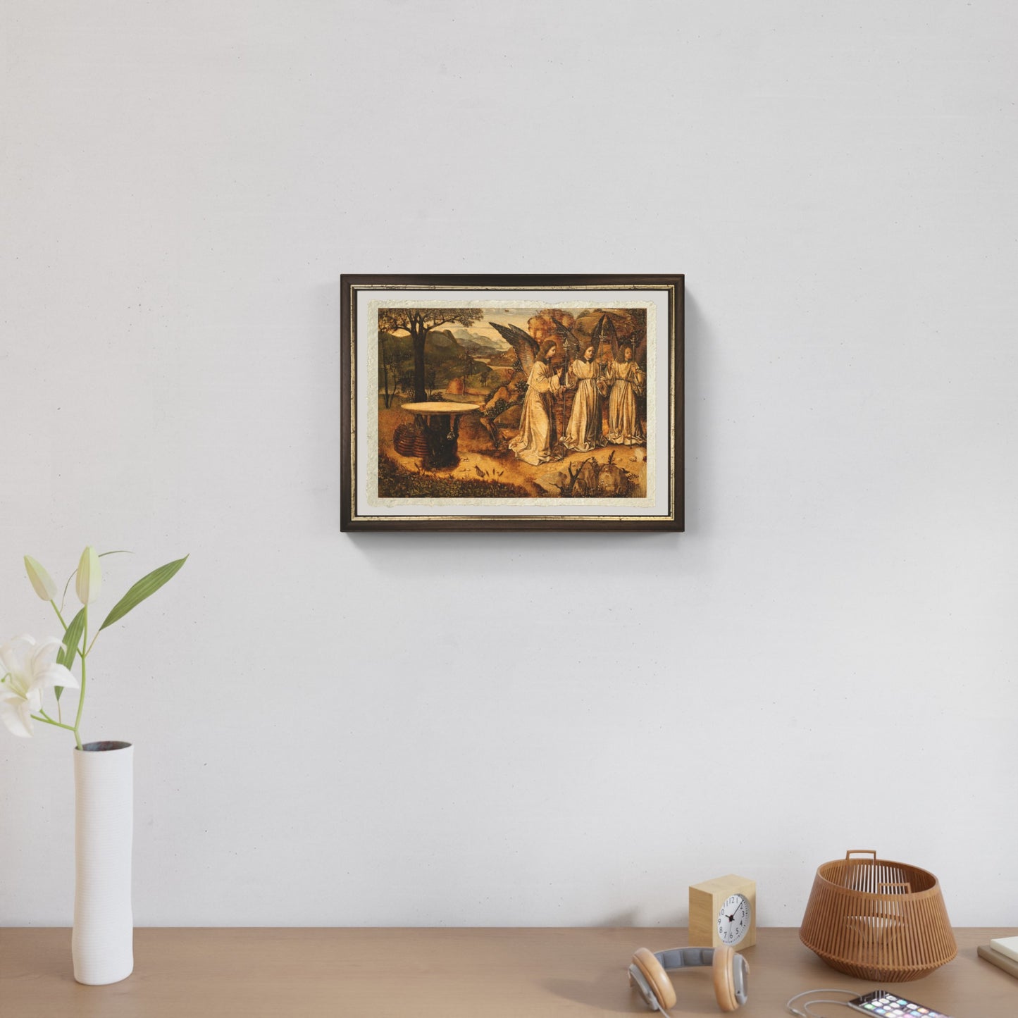 Visita dei tre angeli ad Abramo di Antonello da Messina su pregiata carta Amalfi