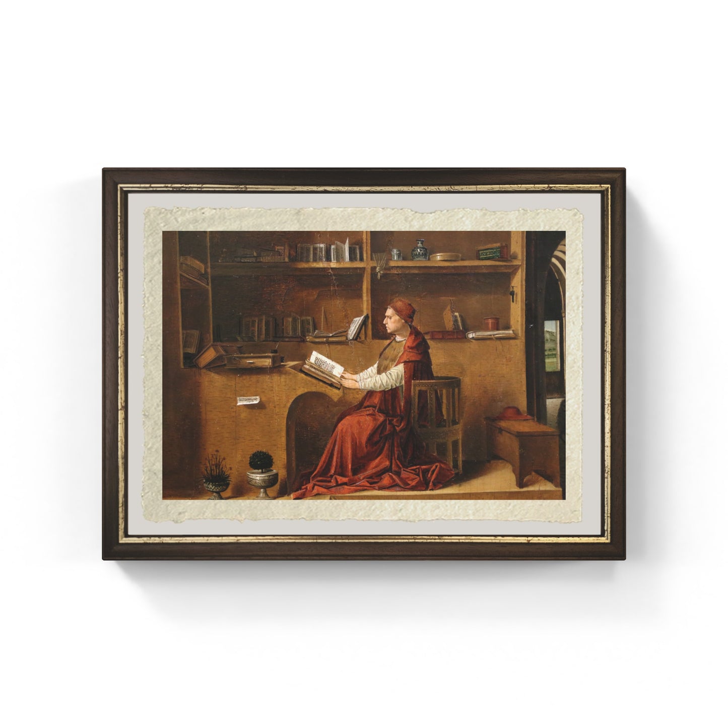 San Girolamo di Antonello da Messina su pregiata carta Amalfi