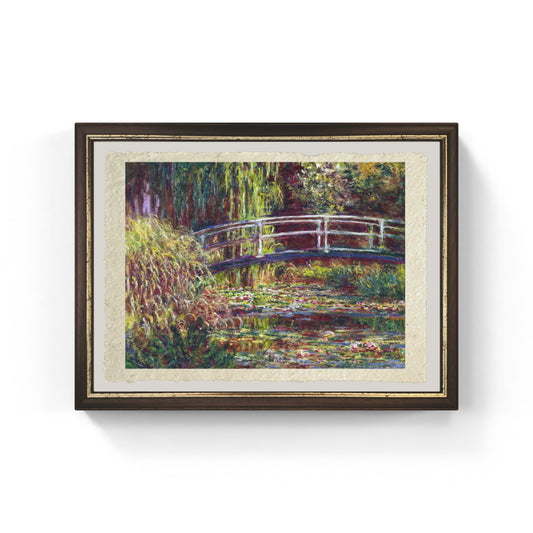 Bridge over a pond of water lilies by Claude Monet on refined Amalfi paper