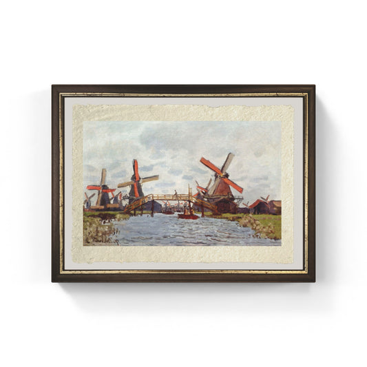 Windmills near Zaandam by Claude Monet on refined Amalfi paper