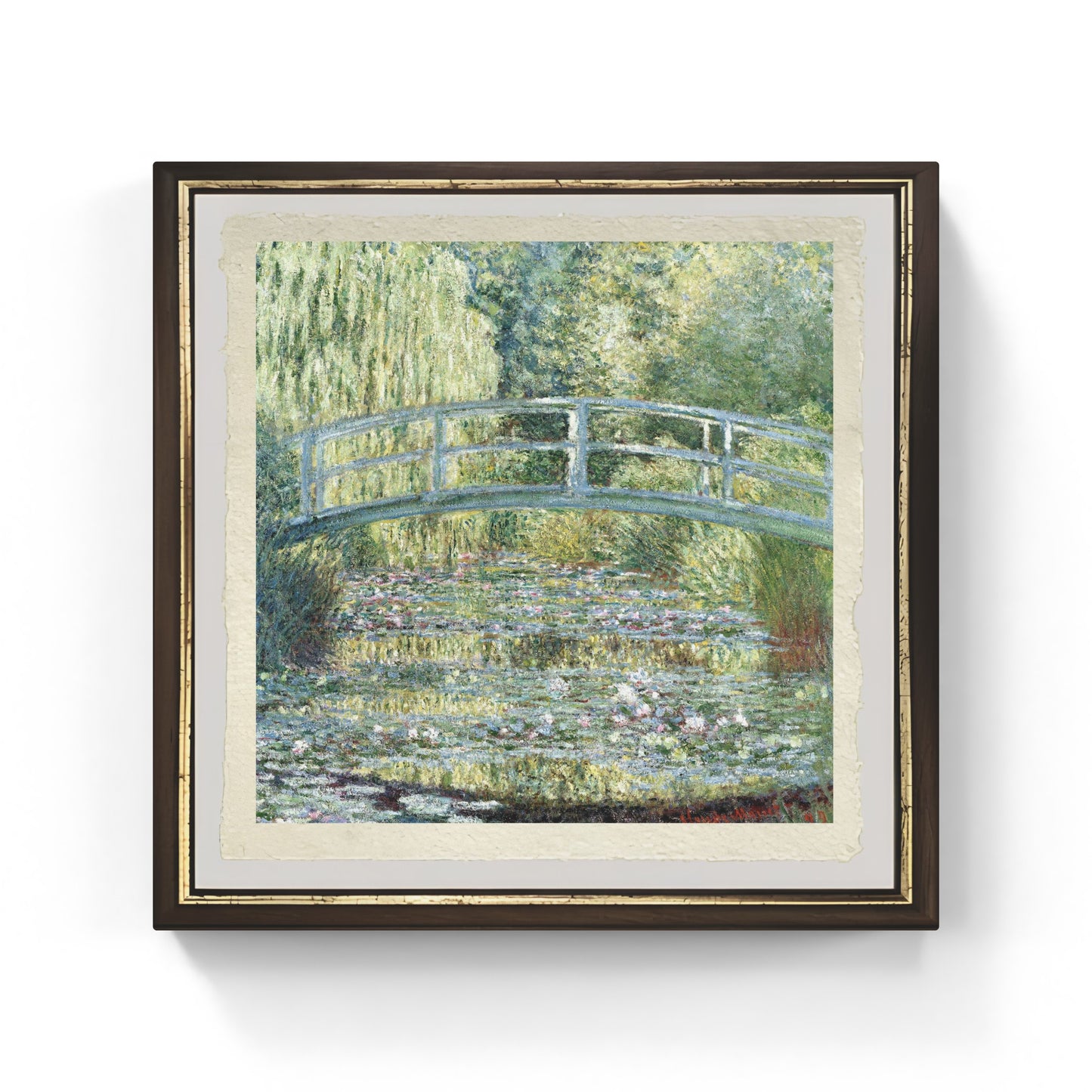 The water lily pond, green harmony, by Claude Monet on refined Amalfi paper