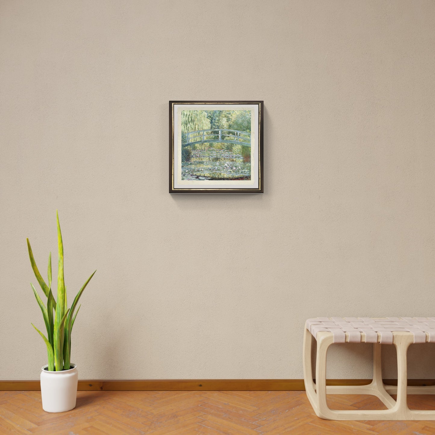 The water lily pond, green harmony, by Claude Monet on refined Amalfi paper