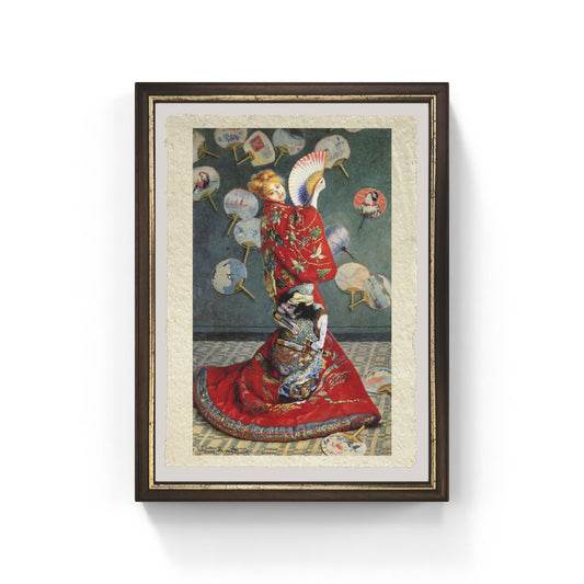 La giapponese di Claude Monet su pregiata carta Amalfi