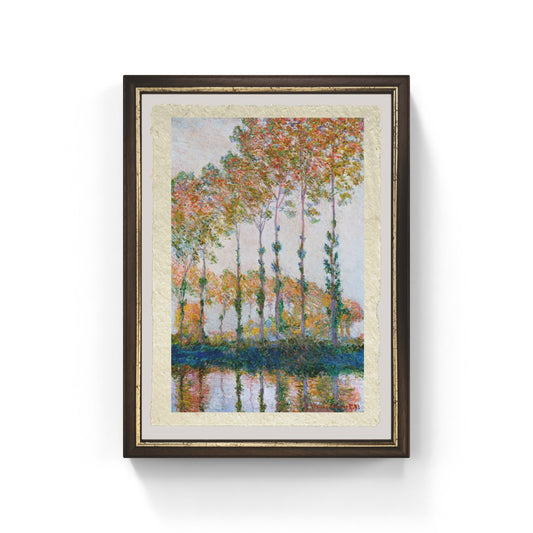 Pioppi sull'Epte di Claude Monet su pregiata carta Amalfi