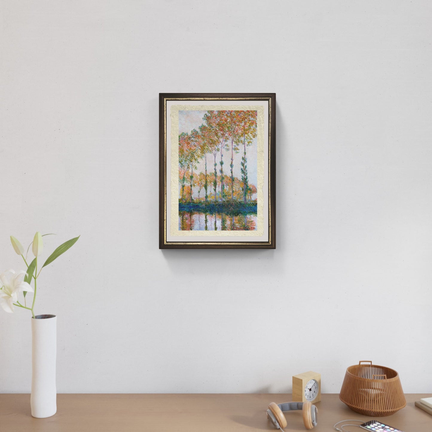 Pioppi sull'Epte di Claude Monet su pregiata carta Amalfi