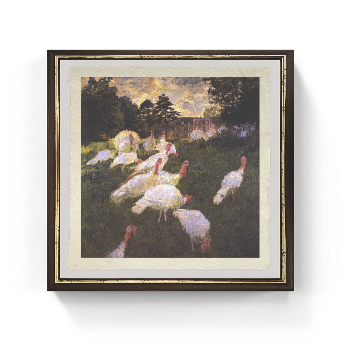 I tacchini di Claude Monet su pregiata carta Amalfi