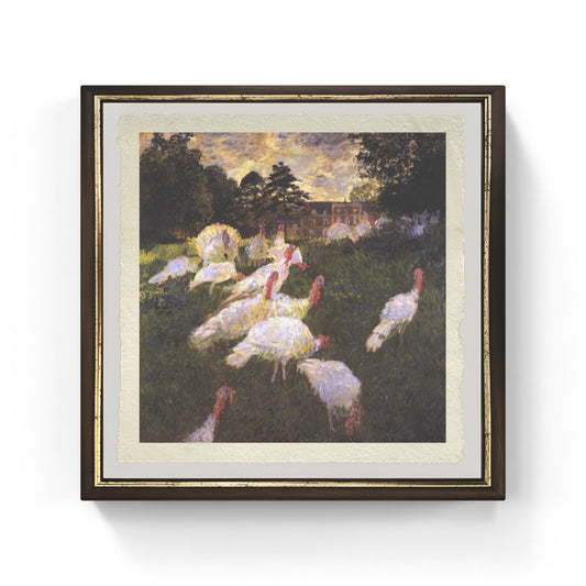 I tacchini di Claude Monet su pregiata carta Amalfi