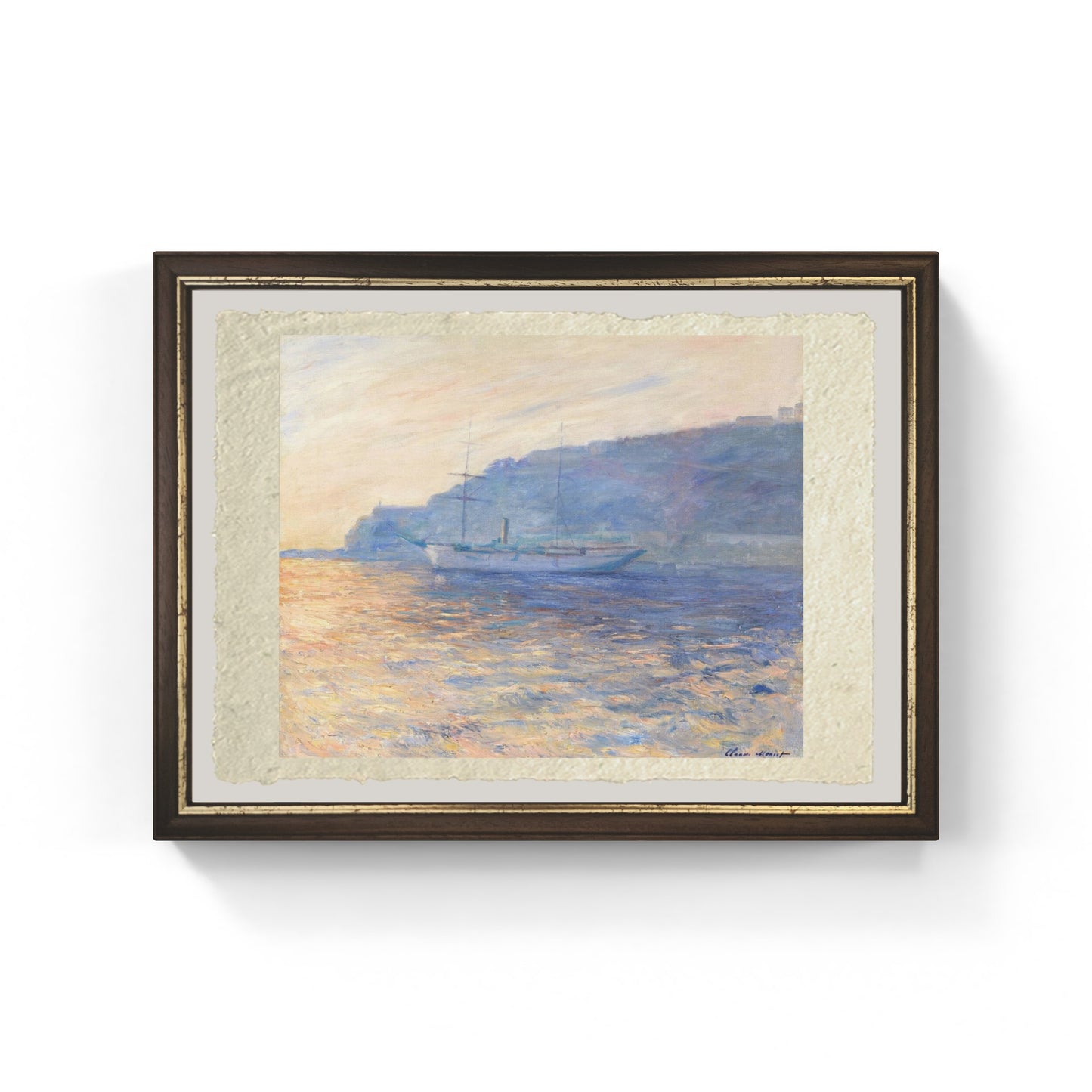 La baia di Monaco di Claude Monet su pregiata carta Amalfi